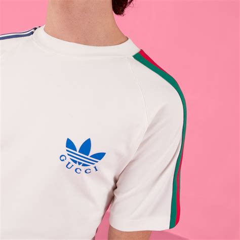 adidas x gucci trefoil print t-shirt|Gucci x adidas Trefoil Print T.